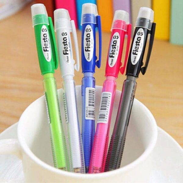 Bút chì bấm Pentel ngòi 0.5mm có tẩy vỏ trắng - AX105