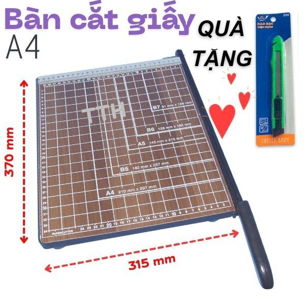 Bàn cắt giấy gỗ kích thước A4, A5