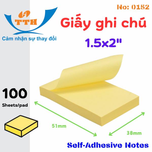 Giấy Notes 1.5x2, Ghi Chú Nhỏ (38x51mm) TTH - 0152