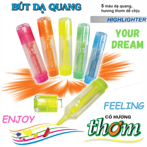 Bút dạ quang Highlighter - Nét mực sáng mau khô