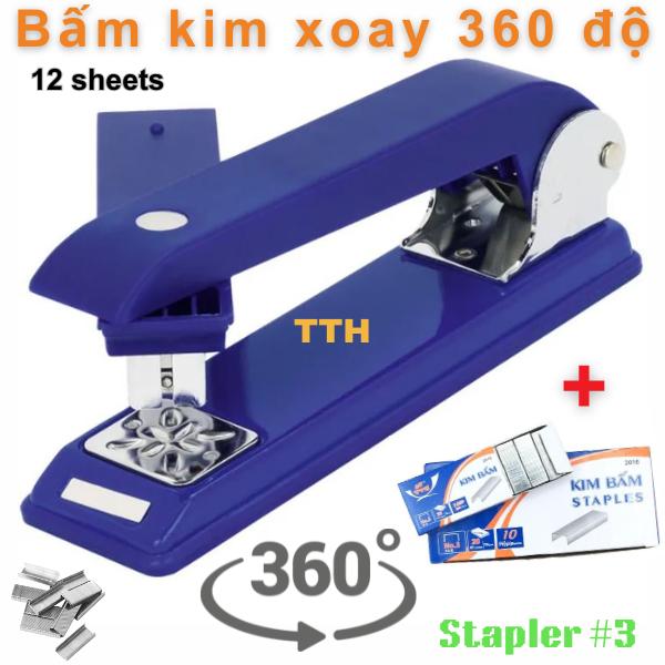 Bấm kim, dập ghim xoay 360 độ số 3 - 9628