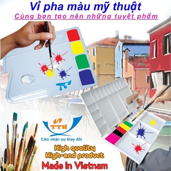 Khay pha màu nhựa mỹ thuật TTH - Hàng cao cấp