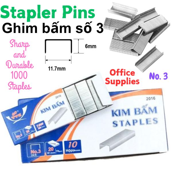 Ghim bấm, kim bấm giấy số 3 TTH – 2016