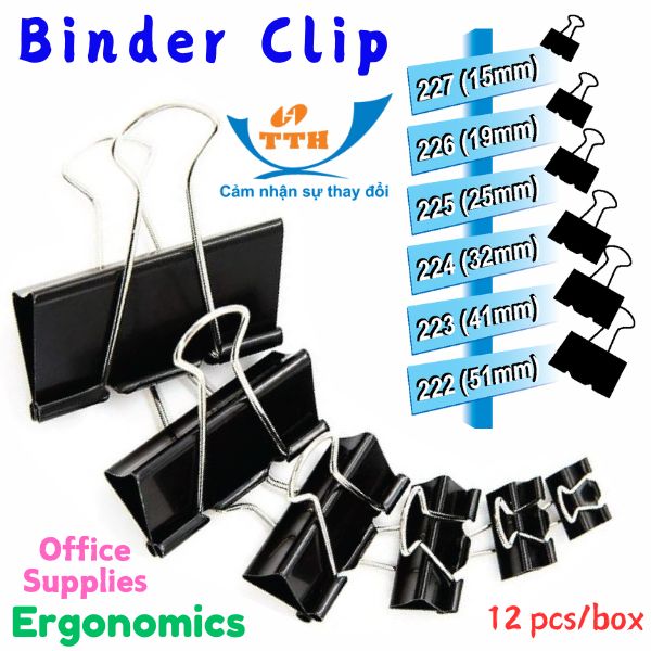 Hộp 12 kẹp bướm công thái học TTH