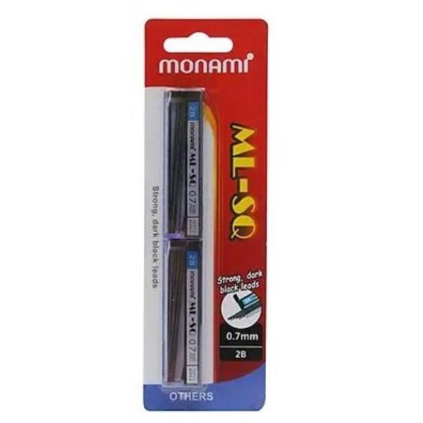Ruột bút chì bấm 0.5mm, 0.7mm Monami ML-SQ 2B