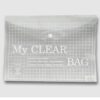 Bìa nút A4 nhựa PP trắng trong có nắp gài nút KT 23,5 x 33cm