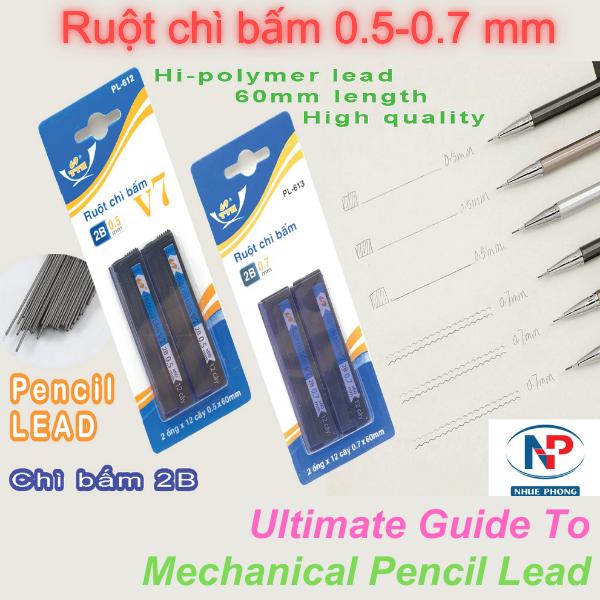 Ngòi chì bấm 0.5-0.7mm, độ cứng cao - TTH