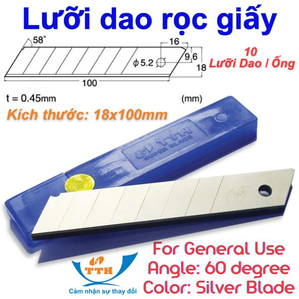 Lưỡi dao rọc giấy lớn 18mm TTH