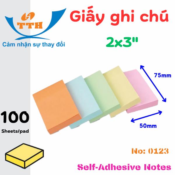 Giấy Notes 2x3, Ghi Chú Nhỏ (50x75mm) TTH - 0123
